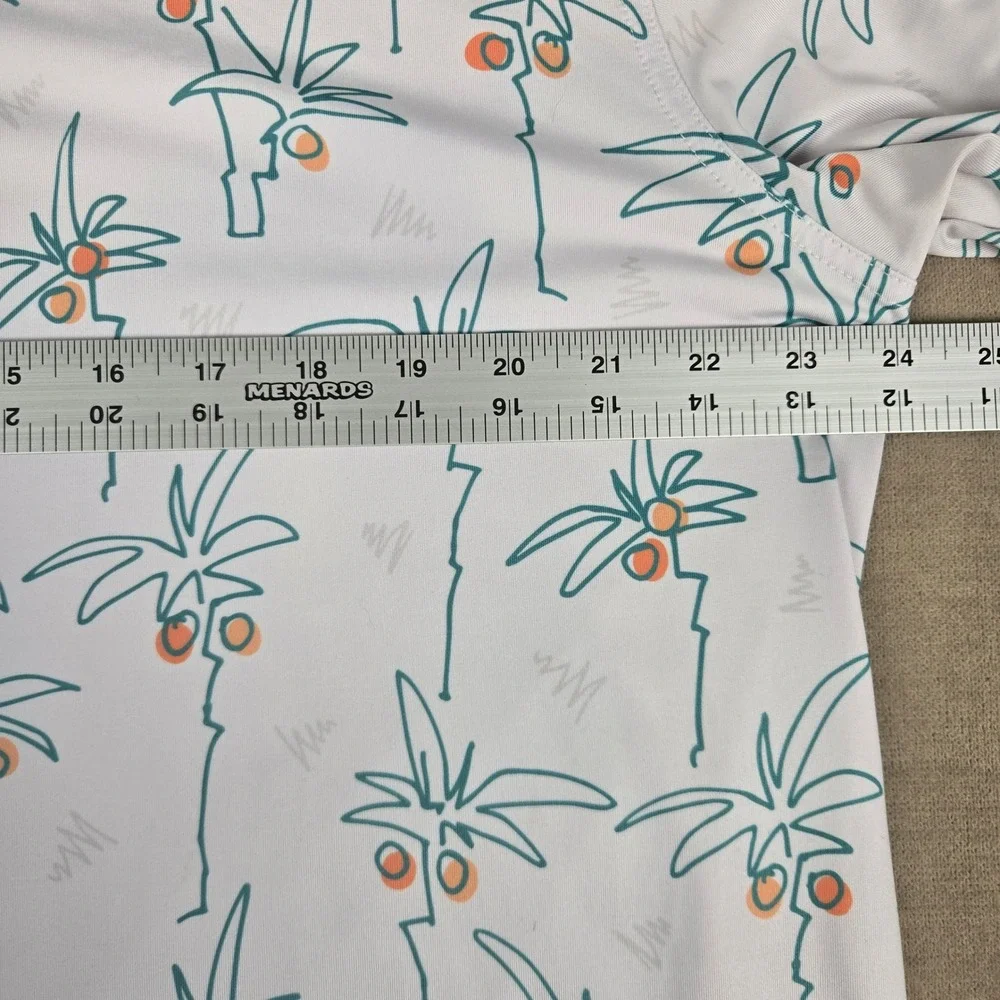 Waggle Golf Polo Shirt Mens XL Palm Tree Tropical Performance Short Sleeve - Picture 6 of 6